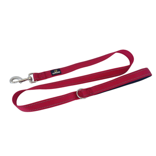 Lovellino Reflective Flat Leash for Dogs – Durable, tangle-free leash with reflective stitching for added safety during night walks. Perfect for secure and comfortable outings with your dog