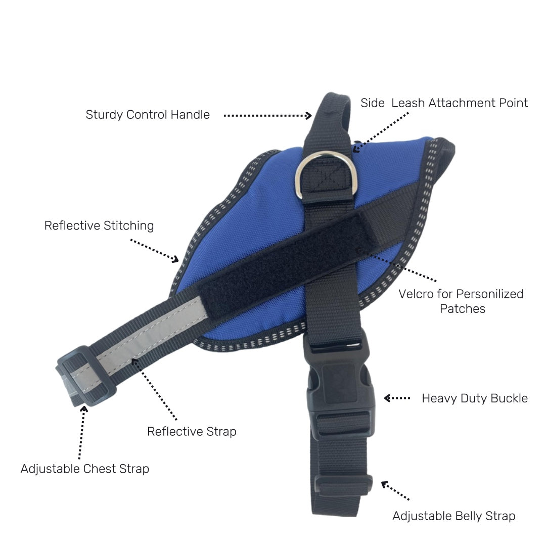 Lovellino Comfortable Dog Harnesses with Handle – Perfect for small and large dogs, featuring no-pull design, reflective stitching, and easy on/off functionality for secure walks