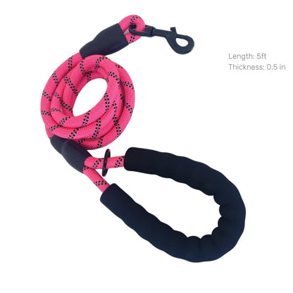 Lovellino Heavy Duty Rope Leash – Built for strength and durability, featuring a reflective design, 360° swiveling clasp, and padded handle for comfortable control on every walk.