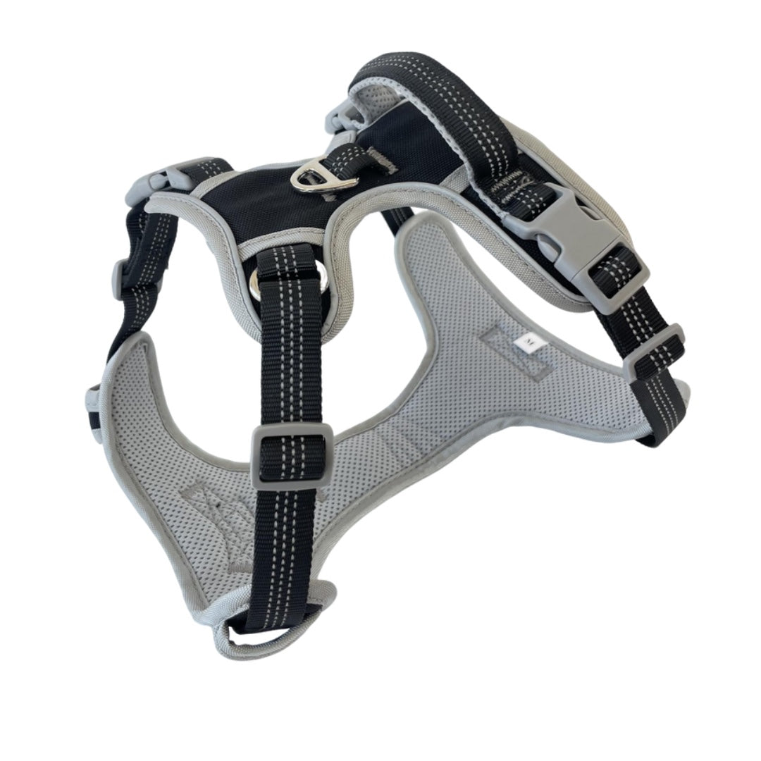 Lovellino Stylish No-Pull  Dog Harness with Handle – Designed for comfort and control, featuring a no-pull design, reflective details, and an easy-to-grip handle for secure walks.