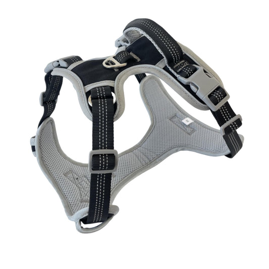 Lovellino Stylish No-Pull  Dog Harness with Handle – Designed for comfort and control, featuring a no-pull design, reflective details, and an easy-to-grip handle for secure walks.